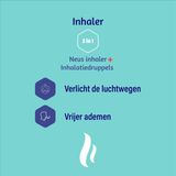 Dampo - 2-in-1 Inhaler - Inhaler en Druppels - Verlichting Luchtwegen