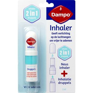 Dampo - 2-in-1 Inhaler - Inhaler en Druppels - Verlichting Luchtwegen