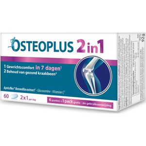 OSTEOPLUS 2in1 Glucosamine, Boswellia, Vitamine C Voor Gezond Kraakbeen - 60 tabletten
