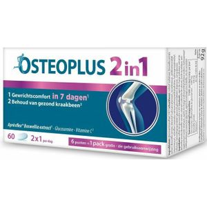 OSTEOPLUS 2in1 Glucosamine, Boswellia, Vitamine C Voor Gezond Kraakbeen - 60 tabletten