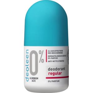 Deoleen 0% Aluminium - Deodorant Regular Roller - 24 uur effectieve bescherming - 0% parfum - Dermatologisch getest - Anti-witte strepen - 50 ml