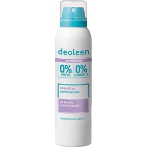 Deoleen - Deodorant Roller - 0% Sensitive - Hypoallergeen - Dermatologisch Getest