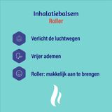 Dampo Inhalatiebalsem Roller - Verlicht de luchtwegen - Vrijer ademen - Makkelijk aan te brengen - Met eucalyptus, menthol, tijm en lavendel - Vanaf 3 jaar - 75 ml