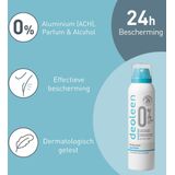 Deoleen 0% Aluminium - Deodorant Sensitive - 24 uur effectieve bescherming - 0% parfum & 0% alcohol - Dermatologisch getest - Anti-witte strepen - 150 ml