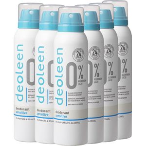 Deoleen - Aerosol Sensitive - Deodorant - 150 ml - 6 pack