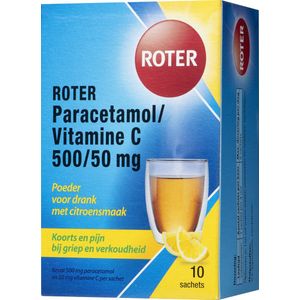 Roter Paracetamol Vitamine C 500/50 mg 10 stuks
