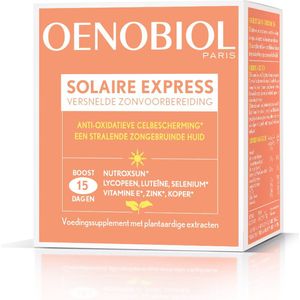 OENOBIOL Solaire Express - Huidvitamine - Vitamine E - Zonsvoorbereiding - Lycopeen - 15 Capsules