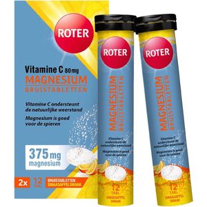 Roter Magnesiumcitraat Bruis met Vitamine C 2x 12 bruistabletten