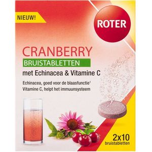 Cranberry - Bruistabletten - Roter - Met Echinacea en Vitamine C - Cranberry Smaak