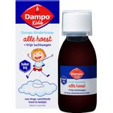 Dampo Kids Kindersiroop Alle hoest + Vrije luchtwegen - Voor droge, vastzittende hoest en keelpijn - Suikervrij - Medisch hulpmiddel - 120 ml