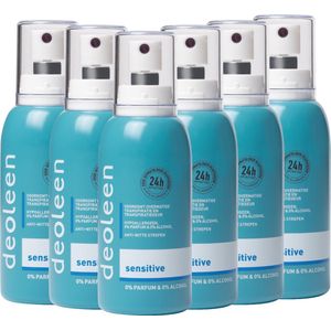 Deoleen Anti-transpirant - Pompspray Sensitive - Deodorant - 75 ml 6 pack