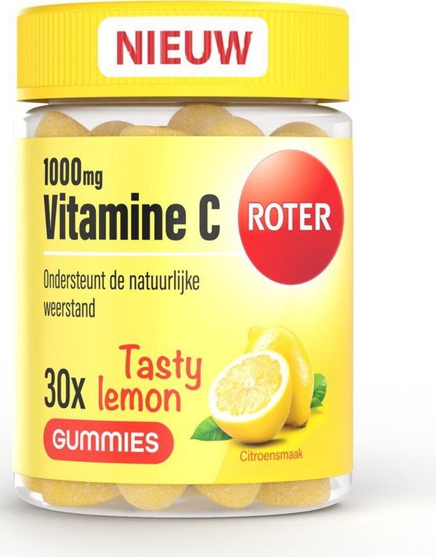 Roter 1000 mg Vitamine C gummy Tasty lemon - Ondersteunt de natuurlijke weerstand - 30 stuks