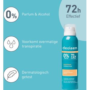 Deoleen - Intense Protect - Antitranspirant - 150 ml - 0% Parfum - 0% Alcohol