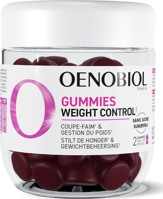Oenobiol - Gummies Weight Control - Voedingssupplement - Zwarte Bessen Smaak - 60 Stuks