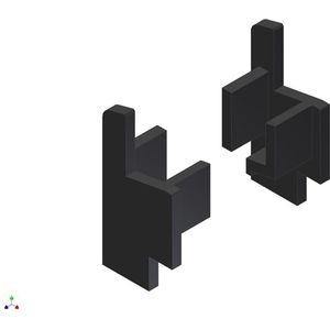 Eindstuk Zwart 6482 Univers V N2-N3-N5