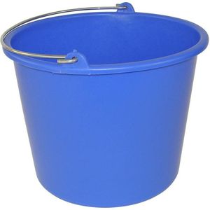 Betra Huishoud emmer - blauw - kunststof - 12 liter - D29 x H35 cm