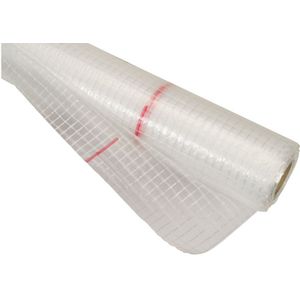 Baufolie type 200, 2 x 50 m (100 m²), transparant - Extra sterk bouwzeil - rol waterdichte afdekfolie - scheurvaste afdekfolie - kunststof folie voor binnen en buiten