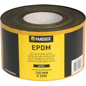 Pandser epdm zk acryl zelfklevend 100mmx20mtr / d=mm