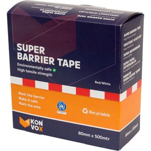 Afzetlint Rood Wit 500 meter