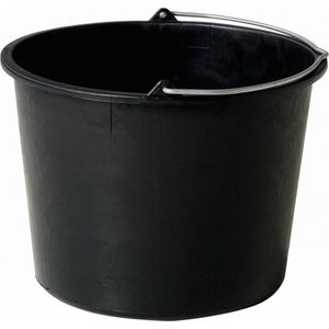 Gripline - EMM00120-0601 Bouwemmer - Zwart - Kunststof - 12 Liter