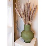 Hakbijl Glass - Bloemenvaas Deborah - Donker Groen - Glas - D31 x H39 cm