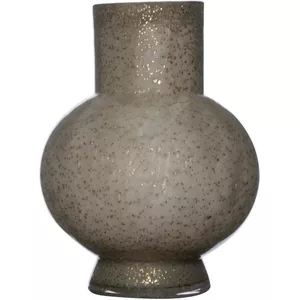 Moderne decoratieve vaas bloemenvaas tafelvaas keramiek vaas wit/zilver