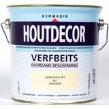 Hermadix Houtdecor Verfbeits Dekkend - 2,5 Liter - 601 Gebroken Wit
