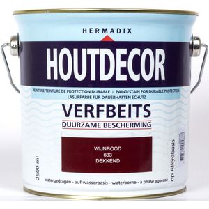 Hermadix Houtdecor Dekkend Wijnrood 633 2,5 LTR