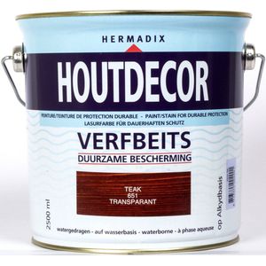 Hermadix Houtdecor Verfbeits Transparant liter 651 Teak