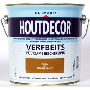 Hermadix Houtdecor Verfbeits Transparant - 2,5 Liter - 653 Eiken