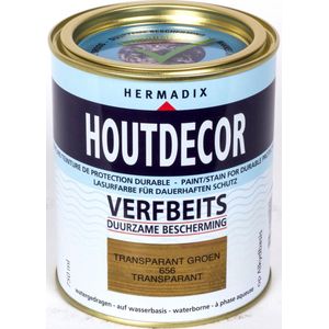 Hermadix Houtdecor Verfbeits Transparant - 0,75 liter - 656 Transparant Groen