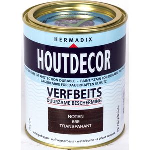 Hermadix Houtdecor Verfbeits Transparant liter 655 Noten