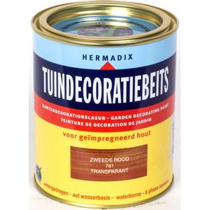 Hermadix - Tuindecoratiebeits - Zweeds Rood - 750 ml