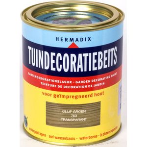 Hermadix Tuindecoratiebeits Transparant 763 Olijf Groen - 0.75 l