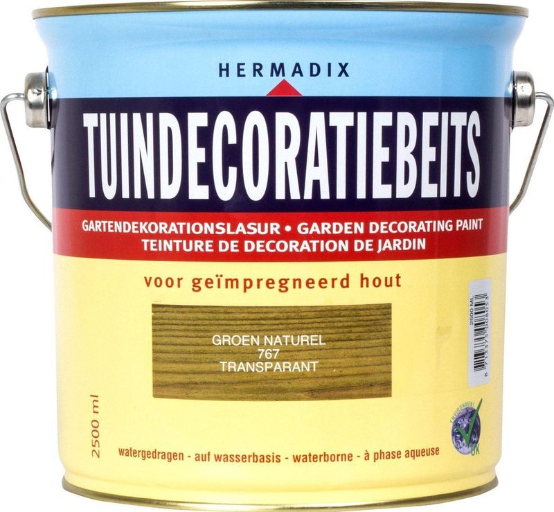 Hermadix Tuindecoratiebeits transparant 767 Groen Naturel - 2.5 l