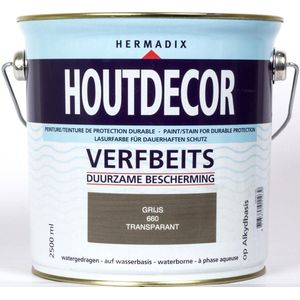 Hermadix Houtdecor Verfbeits Transparant - 2,5 liter - 660 Transparant Grijs