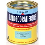 Hermadix Tuindecoratiebeits dekkend 713 Caribbean Blue - 0,75 l