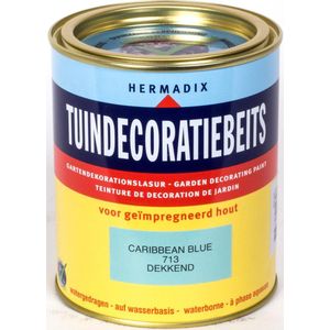 Hermadix Tuindecoratiebeits caribbean blue 750 ml