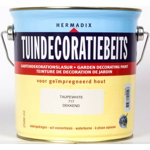 Hermadix Tuindecoratiebeits dekkend 717 Taupe White - 2,5 l