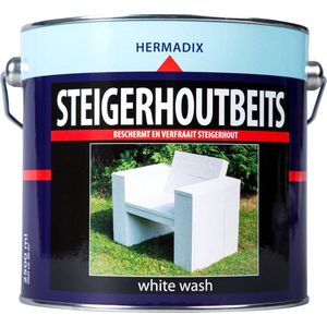 Hermadix Steigerhoutbeits - 2,5 liter- White wash