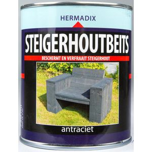 Hermadix steigerhout beits 750ml antraciet