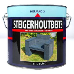 Hermadix Steigerhoutbeits - 2,5 Liter - Antraciet