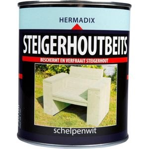 Hermadix Steigerhoutbeits - 0,75 liter - Schelpen Wit