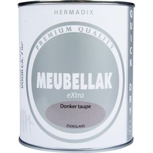 Hermadix Meubellak eXtra - Dekkend - Zijdeglans Donker taupe