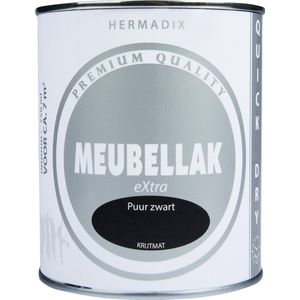 Hermadix - Meubellak eXtra - Krijtmat Puur Zwart - Watergedragen Lak