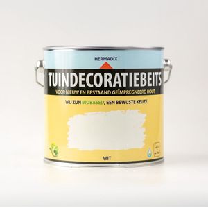 Hermadix tuindecoratiebeits dekkend wit - 2,5 liter