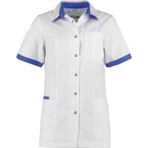 Haen - Fijke - Zorgjas - Wit Royal Blue Contrast