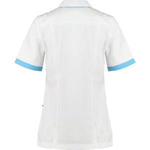 Haen Fijke Zorgjas - Maat S - Wit / Turquoise