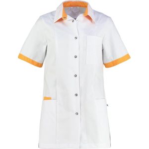 Haen - Fijke - Zorgjas - Wit Sun Contrast - 65% Polyester, 35% Katoen