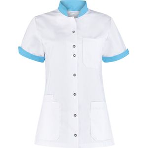 Haen - High Line - Zorgjas - Wit Magic Azur Contrast - Mila Met Tricot Mouwinzet